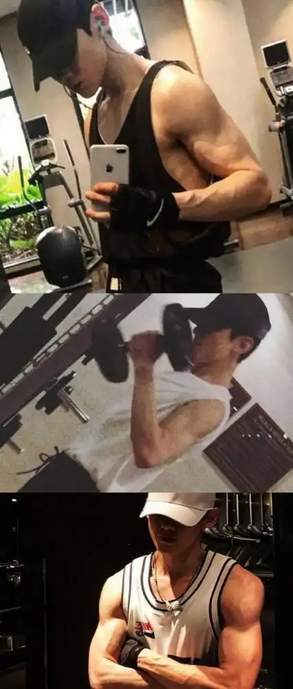 让我们来看看白敬亭健身的照片吧.