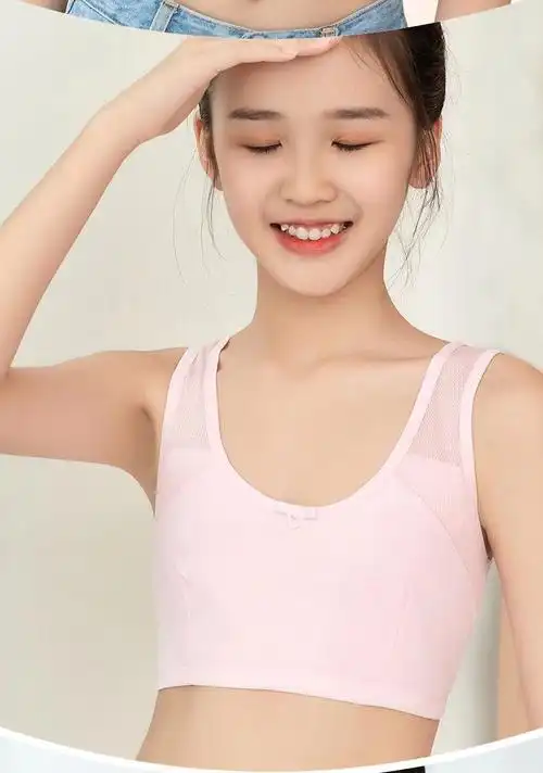 新款少女文胸2021夏季薄款小背心女孩少女文胸小学初中学生大童女童