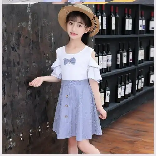 特价小孩子的裙子_十岁女孩裙子女童夏装连衣裙法式时髦夏天个性生日