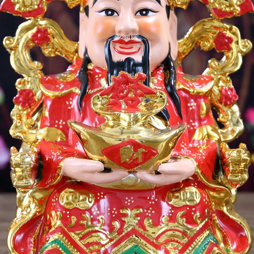 财神爷店铺家用供奉陶瓷文武关公开业礼品摆件摆件