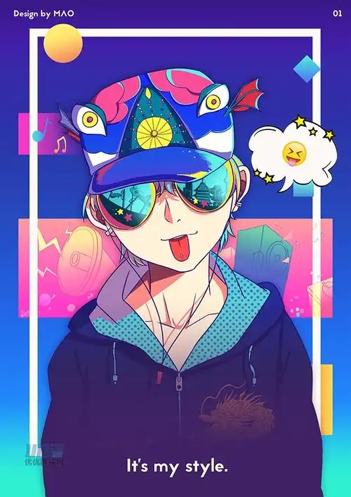 手绘教程详细步骤教你绘制潮流嘻哈风格时尚插画