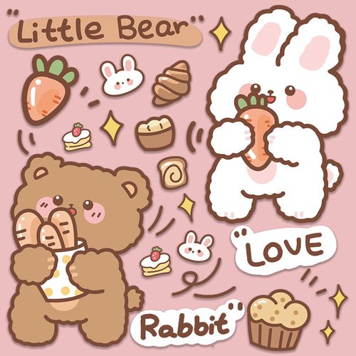 ipad机壳手机笔记本电脑旅行箱行李箱贴画可爱熊贴画笔记本个性小贴纸