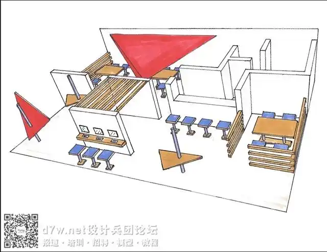 国外展台手绘 二 - 设计兵团_展厅_博物馆设计_展览设计_展示设计
