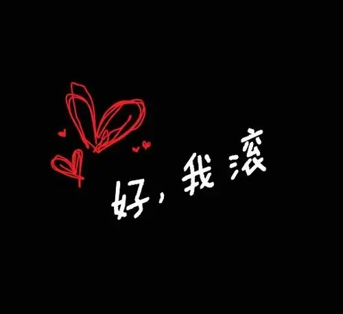 谁帮我做个"好,我滚"的头像 字就可以了 斜体 底色黑色