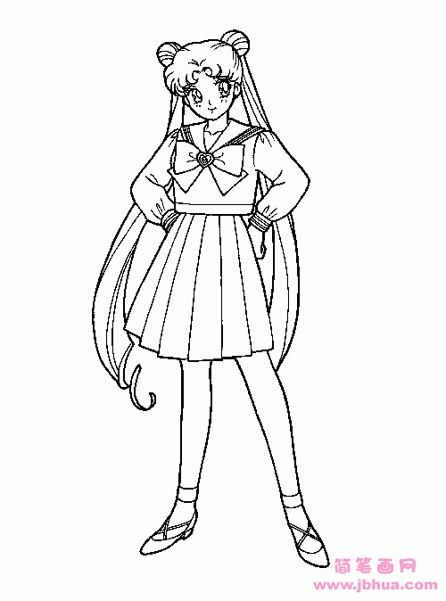 美少女战士简笔画图片