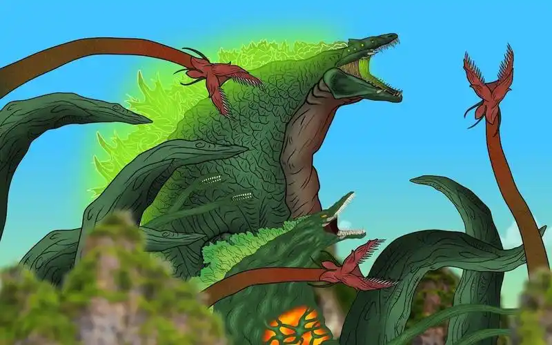 碧奥兰蒂吃掉怪兽的手臂成为新的融合怪兽,所向披靡,没有对手