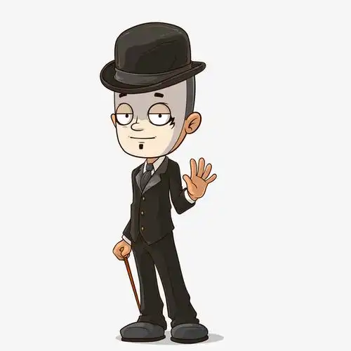 卡通黑衣蒙面人矢量图