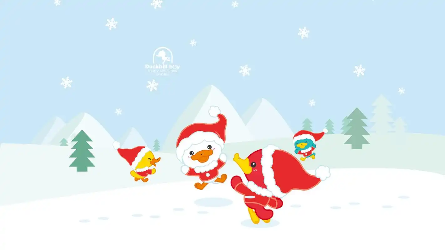 小清新鸭嘴兽可爱卡通高清桌面壁纸高清大图预览1920x1080_卡通动漫下