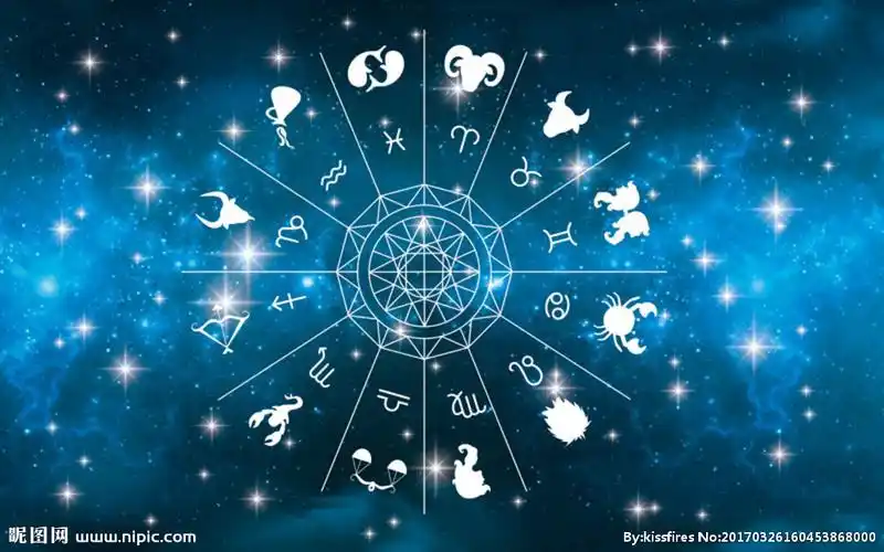 唯美梦幻十二星座天顶壁画背景墙图片