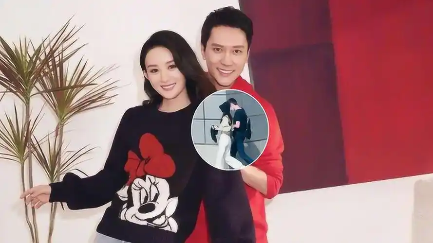 赵丽颖冯绍峰夫妇同框现身机场 穿搭一黑一白般配养眼