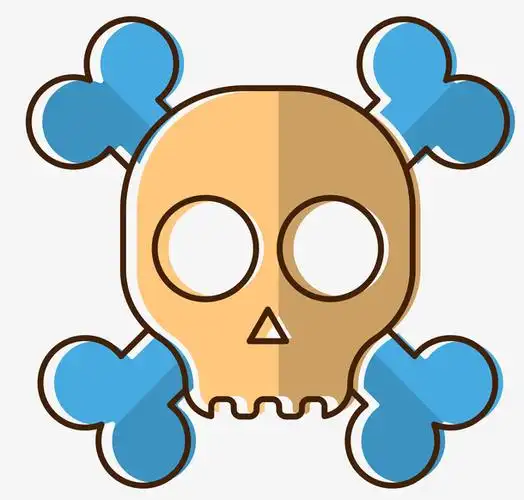 骷髅头矢量卡通纹身