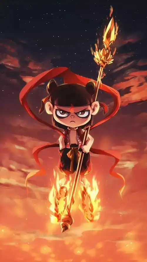国漫经典魔童降世影视壁纸还没狂暴的哪吒手机壁纸