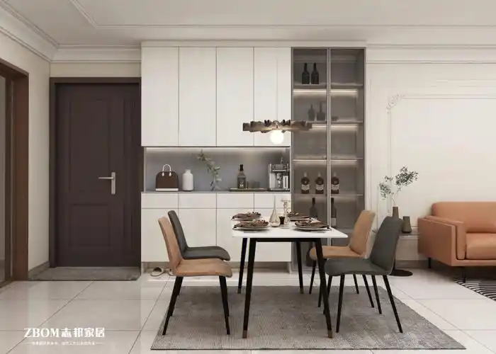 设计灵感库|恒大珺睿府鞋柜酒柜一体设计