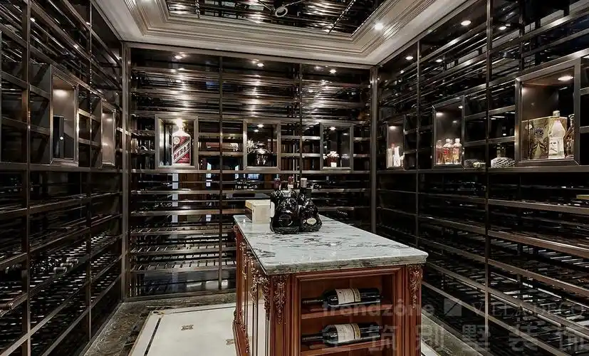 青浦区安墁西郊600法式别墅酒窖装修效果图