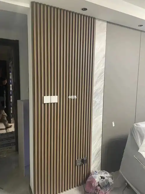 电视背景墙格栅背景墙简约又大气