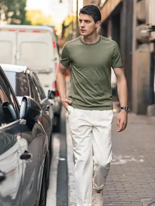 成熟魅力男士夏季短袖穿搭