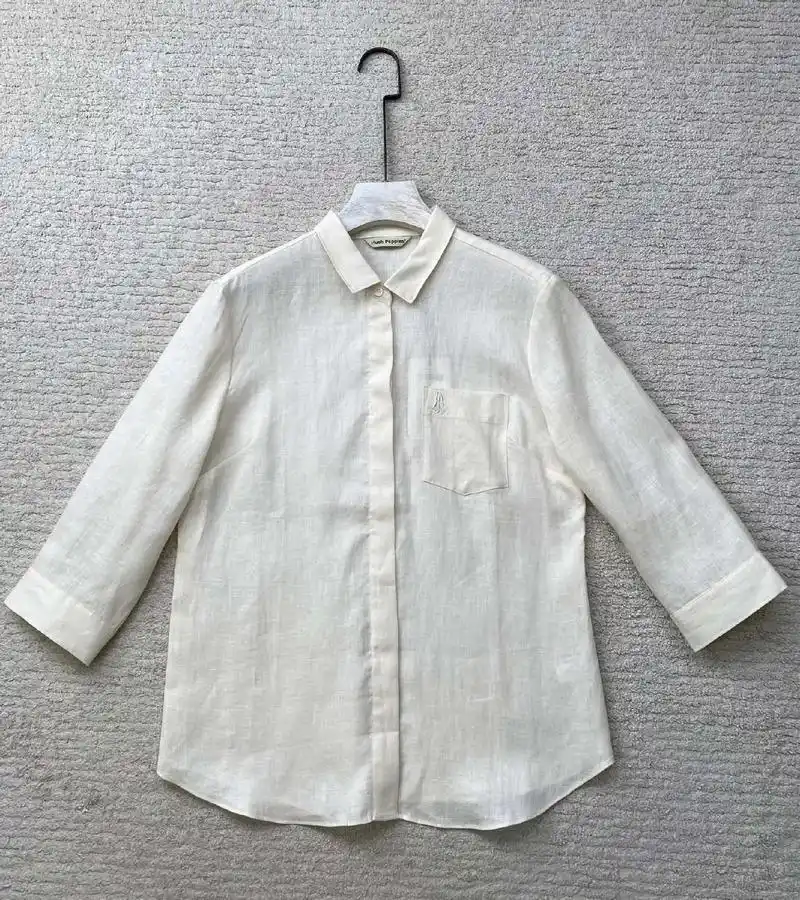 hush puppie*七分袖亚麻衬衫女.p280 hush - 抖音