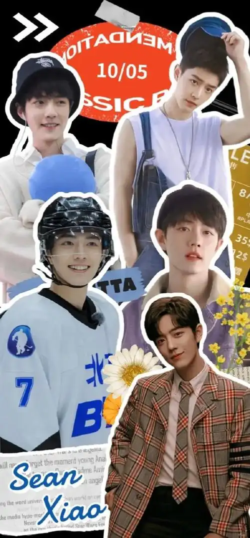 肖战超话#肖战壁纸无水印#又去偷了点拼接壁纸拿来做微信聊天背景图