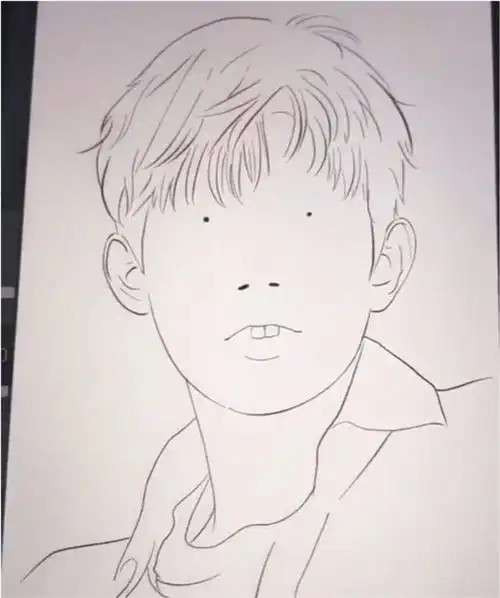 美术生板绘王源,绿豆眼大板牙让粉丝炸锅,看到成画瞬间转粉了|手绘