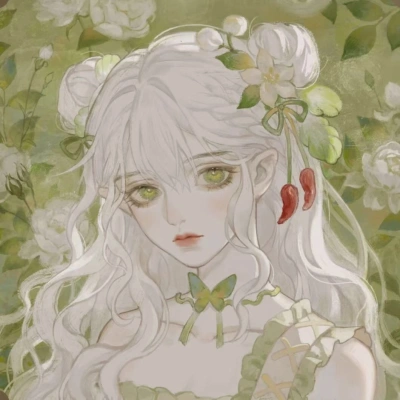 动漫女头森系可爱