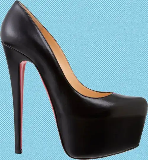 黑色女士高跟鞋免抠png透明图层素材设计元素素材免费下载(图片编号:8