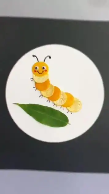 吃完橘子,皮不要扔,和孩子一起来做简单漂亮的手工贴画吧!