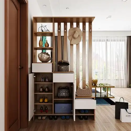 入户鞋柜可坐带换鞋凳进门风水玄关客厅隔断门厅