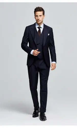 lite/柏品 美利奴纯羊毛条纹西服男商务正装职业西装外套 男士西服