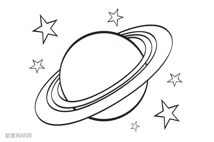 宇宙星球简笔画图片