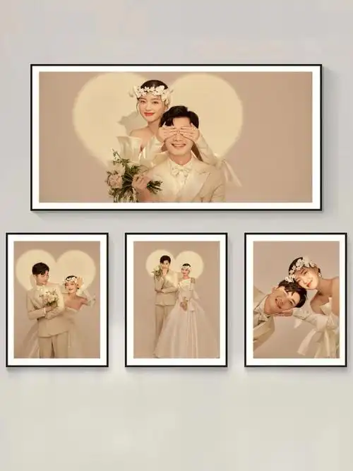 高级不俗气的婚纱照风格相框模板73