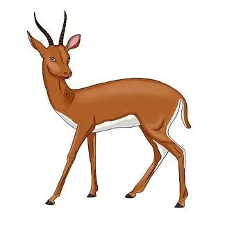 矢量可爱 i>卡 /i> i>通 /i>羚羊