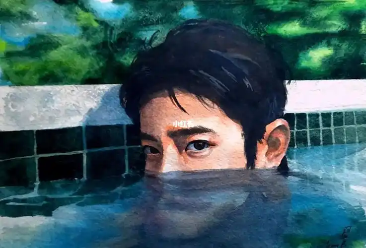 肖战  #头像  #肖战画画  #画画  #画肖战  #水彩画