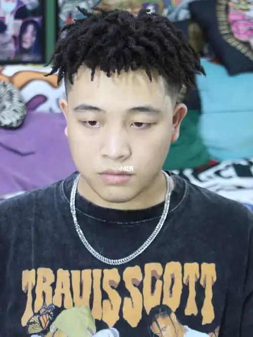 黑人烫小脏辫造型