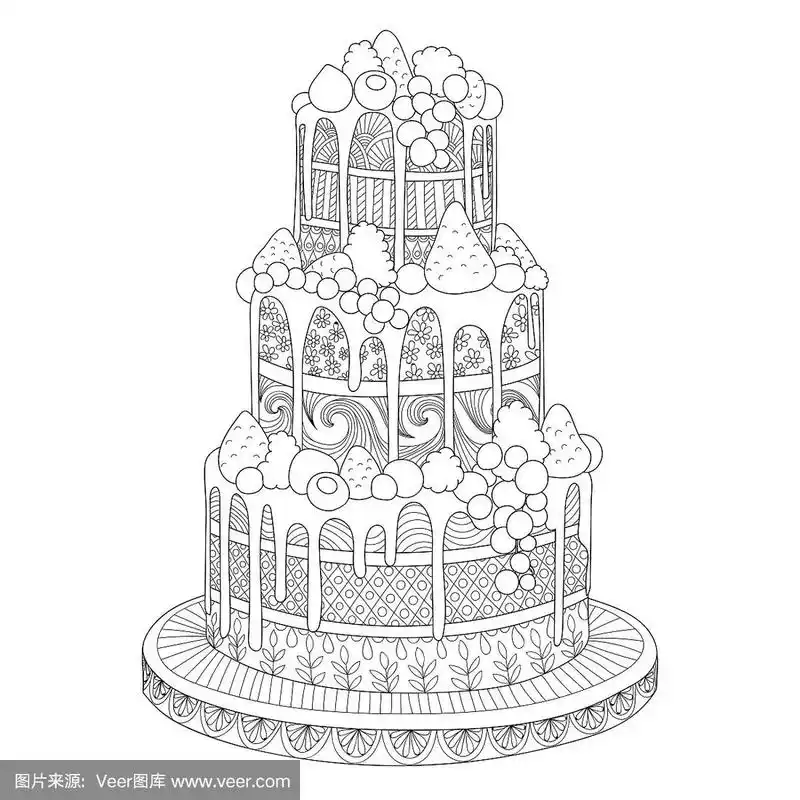 涂色书蛋糕