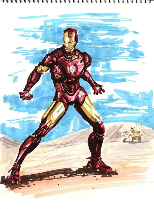 马克笔练习钢铁侠系列