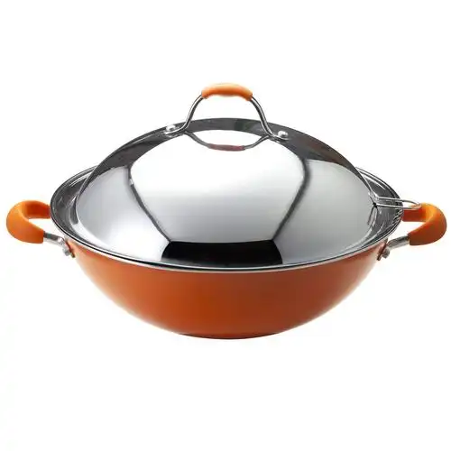 美国meyer 美亚 思乐顿系列 36cm双耳不粘炒锅带不锈钢盖 11586