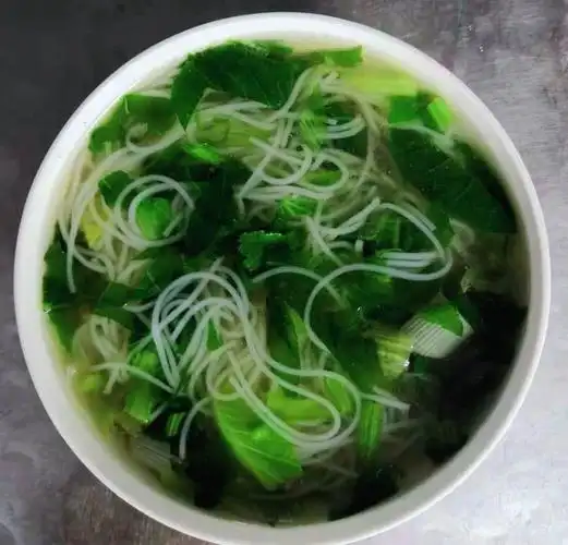晚餐:菠菜粉丝汤