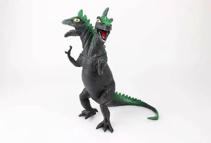 双头恐龙模型玩具 软胶发声怪兽仿真恐龙模型摆件礼物双头龙