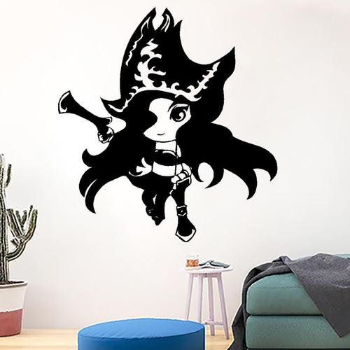 英雄联盟lolq版赏金猎人墙贴卡通动漫游戏卧室床头电视墙装饰