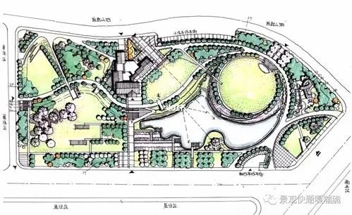 快题分享07园林景观手绘快题南农20年真题
