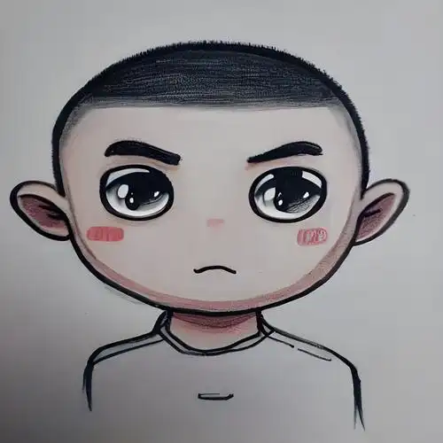 简笔画寸头男孩