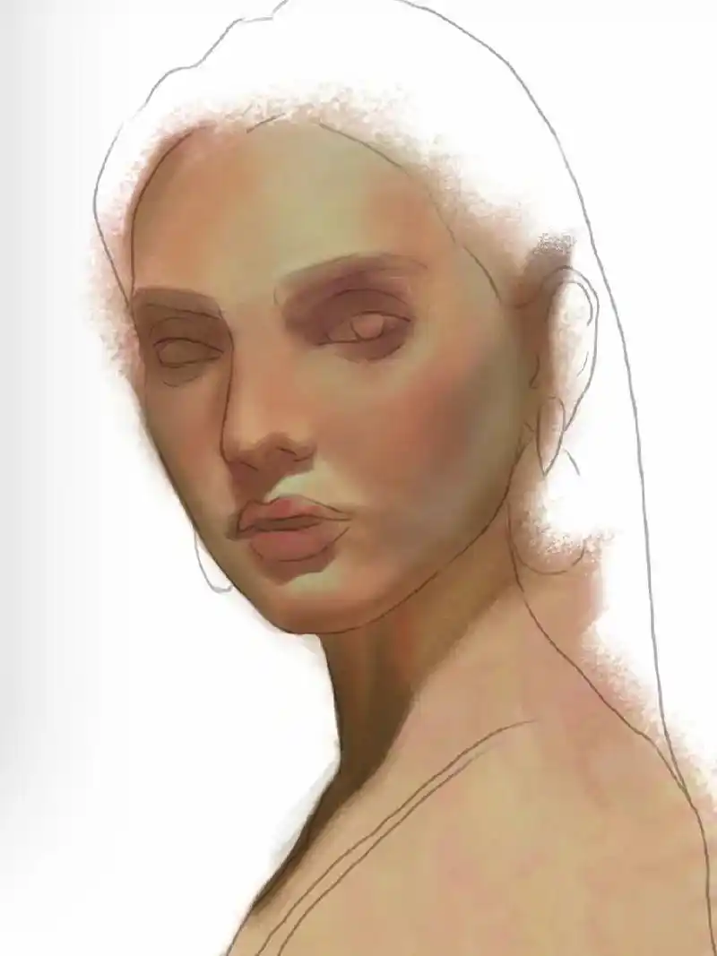 绘画过程#procreate绘画 #厚涂 #板绘 #人物肖像 - 抖音