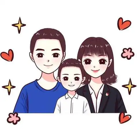 幸福家庭头像一家三口