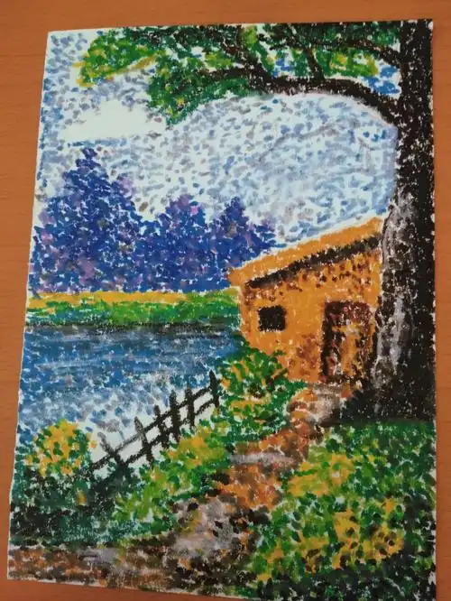 点点画居然有点油画的感觉