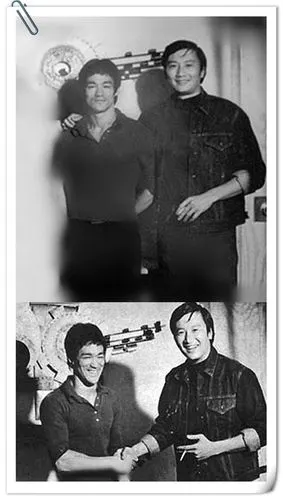 李小龙与谢贤的早年合影.年轻时期,二人都在为事业打拼.