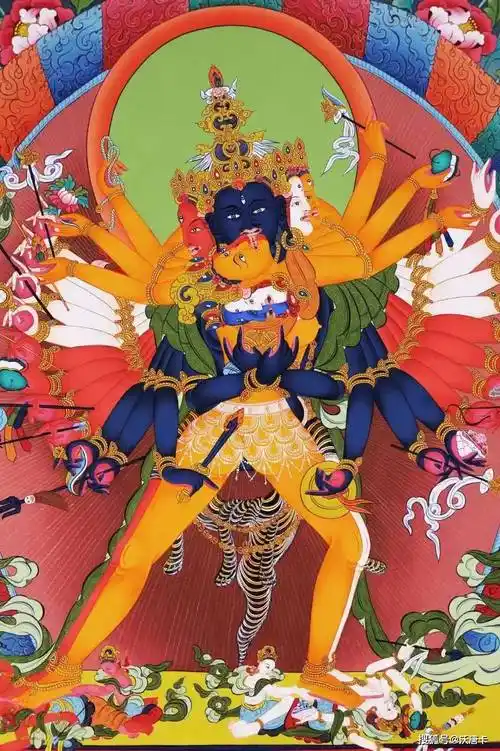 金刚唐卡:阿弥陀佛他在过去曾立下大愿,要建立一个没有苦恼的极乐世界