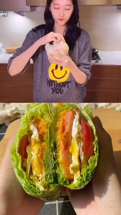 关晓彤同款生菜三明治,简单好做又好吃