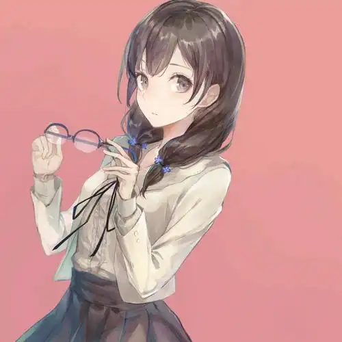 动漫 女生 头像 眼镜