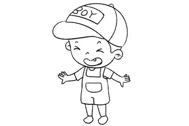 6款小男孩简笔画图片大全可爱 人物-第5张