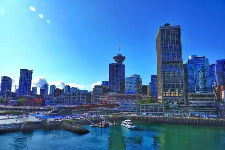 鸟瞰温哥华市中心